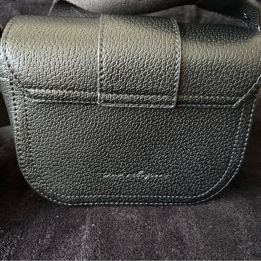 True Religion Black Leather Messenger with Logo Strap - Picture 9 of 10
